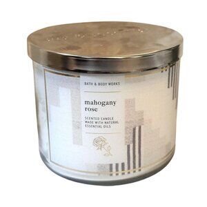 Bath and Body Works Mahogany Rose Scented 3-Wicked Candle (14.5 g / 411 g)